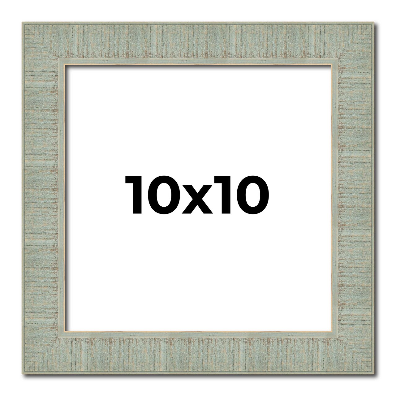 Square Sculpted Blue Picture Frame - UV Acrylic, Foam Board Backing, Hanging Hardware
